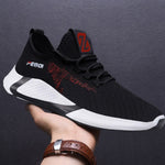 New Sports Shoes Men's Breathable Casual Mesh Shoes Comfort Increase Lace-up Non-slip Low-top Running Shoes