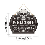 Imitation Wooden Doorplate Ghost Festival Haunted House Horror Atmosphere Decoration