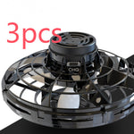 Mini Fingertip Gyro Interactive Decompression Toy Drone LED UFO Type Flying Helicopter Spinner Toy Kids