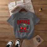 Top Round Neck Cartoon Printed Short Sleeve