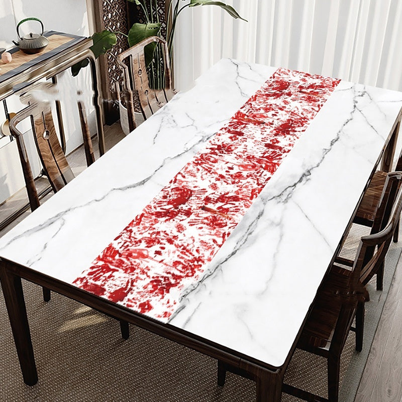 Halloween Horror Bloody Hand Printed Tablecloth Decoration