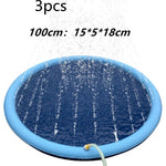 Non-Slip Splash Pad For Kids And Pet Dog Pool Summer Outdoor Water Toys Fun Backyard Fountain Play Mat
