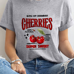 Top Round Neck Cartoon Printed Short Sleeve