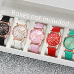 Three eye watches, retro GENEVA, Geneva students, couples, watches, men's belts, quartz trends watches