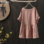 Ruffled Loose Plus Size Top For Ethnic Style Shirt Women