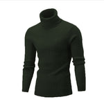 Men's Turtleneck Solid Color Twisted Sweater