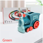 Domino Train Toys Baby Toys Car Puzzle Automatic Release Licensing Electric Building Blocks Train Toy