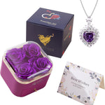 Valentines Day Rose Flower Drawer Jewelry Box Earrings Ring Necklace Storage Valentine's Day Gift Box Romantic Jewelry Packaging Box