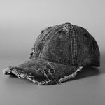 Washed Denim Burr Baseball Cap For Men And Women