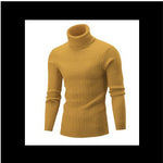 Men's Turtleneck Solid Color Twisted Sweater