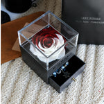Valentines Day Gift Women Rose Jewelry Box Dried Flower Real Flowers Eternal Roses In Box