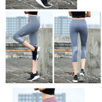 Women Capri Pants Workout Leggings Yoga Pants High Waist Mesh Quick Dry Breathable Sports Leggings Women Running Fitness Tights
