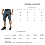 Men's Cotton Casual shorts 3/4 Jogger Capri Pants Breathable Below Knee Short Pants with Three Pockets