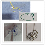 Customized Children's Drawing Necklace Kid's Art Personalized Pictures Draw Custom Design Name Logo For Kids Mom Family Gifts