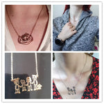Customized Children's Drawing Necklace Kid's Art Personalized Pictures Draw Custom Design Name Logo For Kids Mom Family Gifts