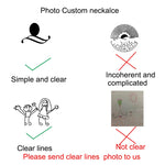 Customized Children's Drawing Necklace Kid's Art Personalized Pictures Draw Custom Design Name Logo For Kids Mom Family Gifts