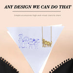 Customized Children's Drawing Necklace Kid's Art Personalized Pictures Draw Custom Design Name Logo For Kids Mom Family Gifts