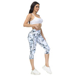 Capri Leggings with Pockets for Women High Waisted Workout Leggings Tummy Control Yoga Pants