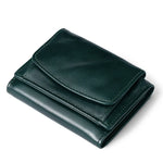AirTag Wallet Oil Leather RFID Tri-fold Wallet Suitable for Men Women with Coin Pocket Luxury Purse Card Holder without AirTag