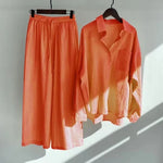 Autumn Women's Clothing 2024 New Fashionable Retro Cotton Linen Shirt High Waist Loose Long Sleeved Lace Up Pants Two-piece Set