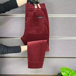 Corduroy Cargo Trousers Men's Simple Loose American Retro Casual Elastic Autumn Winter Business Classic Male Trousers