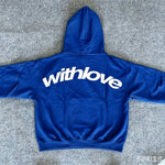 Autumn New 'With Love' Letter Graphic Printed Hoodie Men & Women Pullover Hooded Long Sleeve Sweatshirt Loose Casual Streetwear