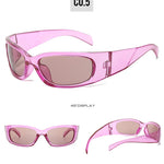 Retro Y2K Sports Sunglasses For Men Women Punk Fashion Trend Luxury Brand Design Punk Outdoor Cycling Goggles Eyeglasses UV400