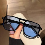 Vintage Men Women Big Sunglasses Men Square Shades Brand Designer Unisex Sun Glasses Black Lense Male Female Sunglasses UV400