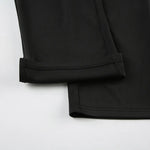 Black Capris Slight Flare Pants Women Y2k Clothes Slim Fit Trousers Pantalones De Mujer Zipper Roupa Feminino Streetwear