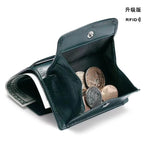 AirTag Wallet Oil Leather RFID Tri-fold Wallet Suitable for Men Women with Coin Pocket Luxury Purse Card Holder without AirTag