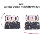 20W High-Capacity Wireless Charger for Car/Home Use; Includes Type-C Interface and 3-Coil DC9-32V Module
