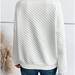 Women Sweatshirt 2025 Spring Autumn Latest Fashion Solid Color Deep V-Neck Pullover Long Sleeved Casual Hoodie Loose Sporty Top