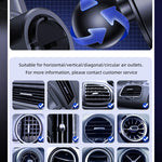 Car Phone Charger Phone Holder 15W Wireless & Wired Charger Auto Sensing One-Touch Release and Rotation Qi FCC ROHS Certified