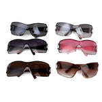 Retro Women's Sunglasses Wrap Around Y2K Sunglasses Futuristic Gradient Lens Sun Glasses Modern Shades Eyewear