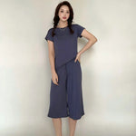 Modal Plus Size Capri Pants Women's Summer Loose Fit Wide Leg Elastic Waist Casual Lounge Shorts