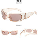 Retro Y2K Sports Sunglasses For Men Women Punk Fashion Trend Luxury Brand Design Punk Outdoor Cycling Goggles Eyeglasses UV400
