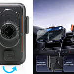 Car Phone Charger Phone Holder 15W Wireless & Wired Charger Auto Sensing One-Touch Release and Rotation Qi FCC ROHS Certified