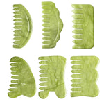 Natural Green Xiuyu Gua Sha Board Jade Stone Massager For SPA Acupuncture Body Scraping Gouache Scraper Facial Beauty Tool