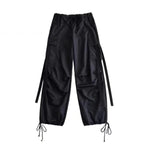 Red Cargo Pants Women Casual Joggers High Waist Loose Female Hip Hop Trousers Korean Punk Pants Funny Capri Pockets Pants Femme