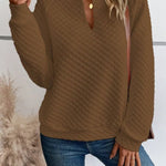 Women Sweatshirt 2025 Spring Autumn Latest Fashion Solid Color Deep V-Neck Pullover Long Sleeved Casual Hoodie Loose Sporty Top