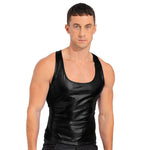 Shiny Metallic Tank Tops Men Sport Fitness Bodybuilding Tanks Fashion Mens Gym Vest Tops Sleeveless T-Shirt Singlet Undershirts