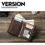 Luxury Brand Airtag Wallet Men Leather RFID Aluminum Card Holder Zipper Slim Purses Anti-lost ID Credit Card Folding wallets