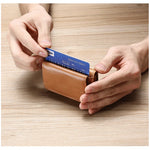 AirTag Wallet Oil Leather RFID Tri-fold Wallet Suitable for Men Women with Coin Pocket Luxury Purse Card Holder without AirTag