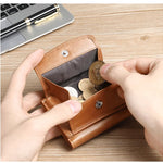 AirTag Wallet Oil Leather RFID Tri-fold Wallet Suitable for Men Women with Coin Pocket Luxury Purse Card Holder without AirTag