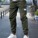Men's Cargo Pants Sweatpants Outdoor Bunched Long Trousers  Casual Autumn Multi-Pocket Durable Workwear Male Trousers