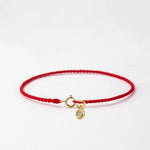 Handmade Red String Bracelet With Gold Plated Clasp Red String of Fate Bracelet For Men Women Unisex Protection and Good Luck