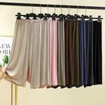 Modal Plus Size Capri Pants Women's Summer Loose Fit Wide Leg Elastic Waist Casual Lounge Shorts
