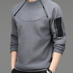 Men's Sweatshirs Spring Fall Long-sleeved T-shirt Top Loose Trend Round Neck Bottoming Shirt Lightweight Casual Sports