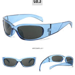 Retro Y2K Sports Sunglasses For Men Women Punk Fashion Trend Luxury Brand Design Punk Outdoor Cycling Goggles Eyeglasses UV400