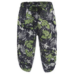 Mens Allover Stylish Print Harem Pants Capri Pants Elastic Waistband Pockets Hippie Pants Boho Style Trousers Beach Costume